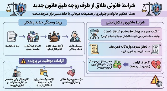 شرایط طلاق از طرف زن