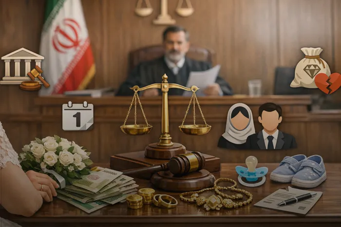 جلسه اول دادگاه مهریه