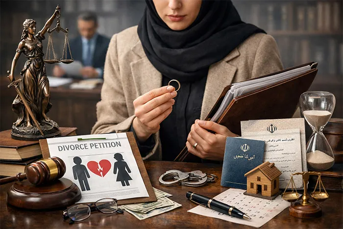 مراحل طلاق از طرف زن