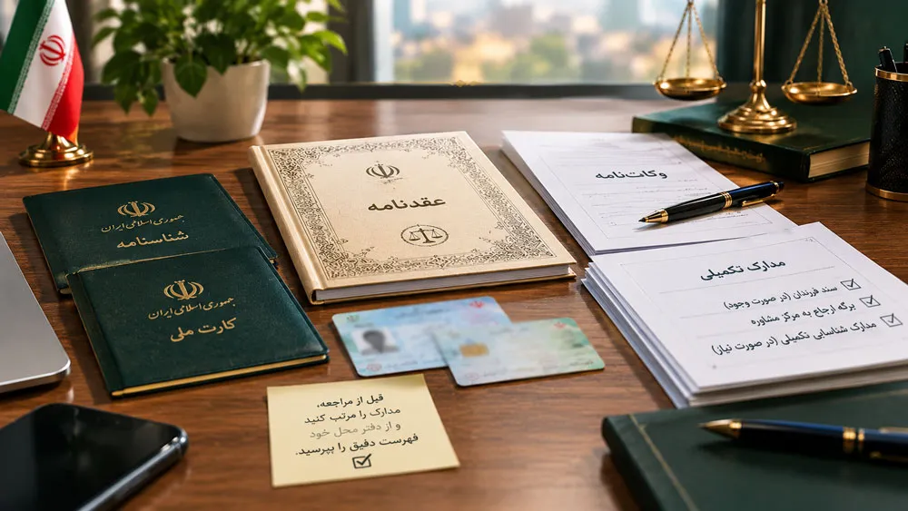 مدارک لازم برای ثبت دادخواست طلاق توافقی